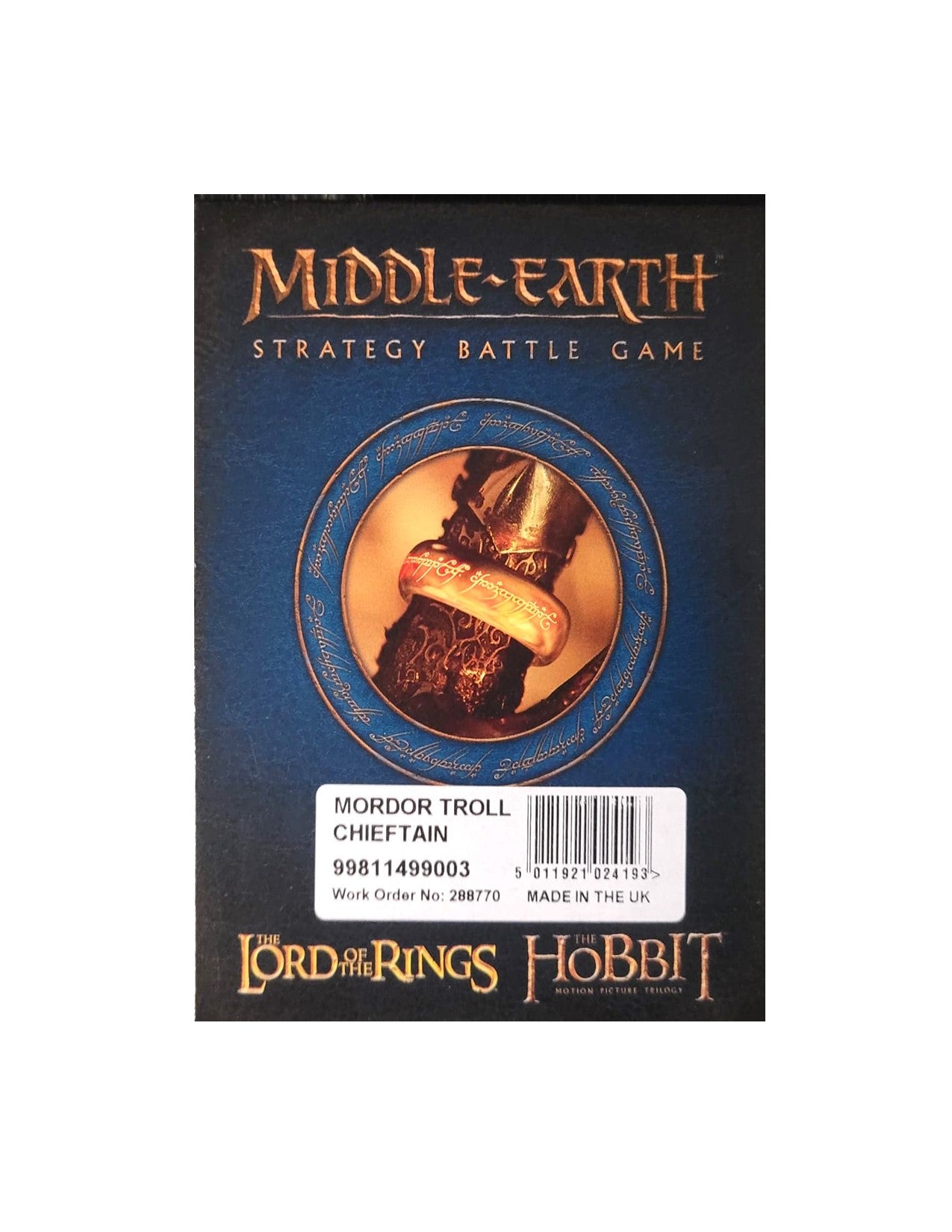 Mordor Troll Chieftain Lord of the Rings  Middle Earth NIB! WBGames