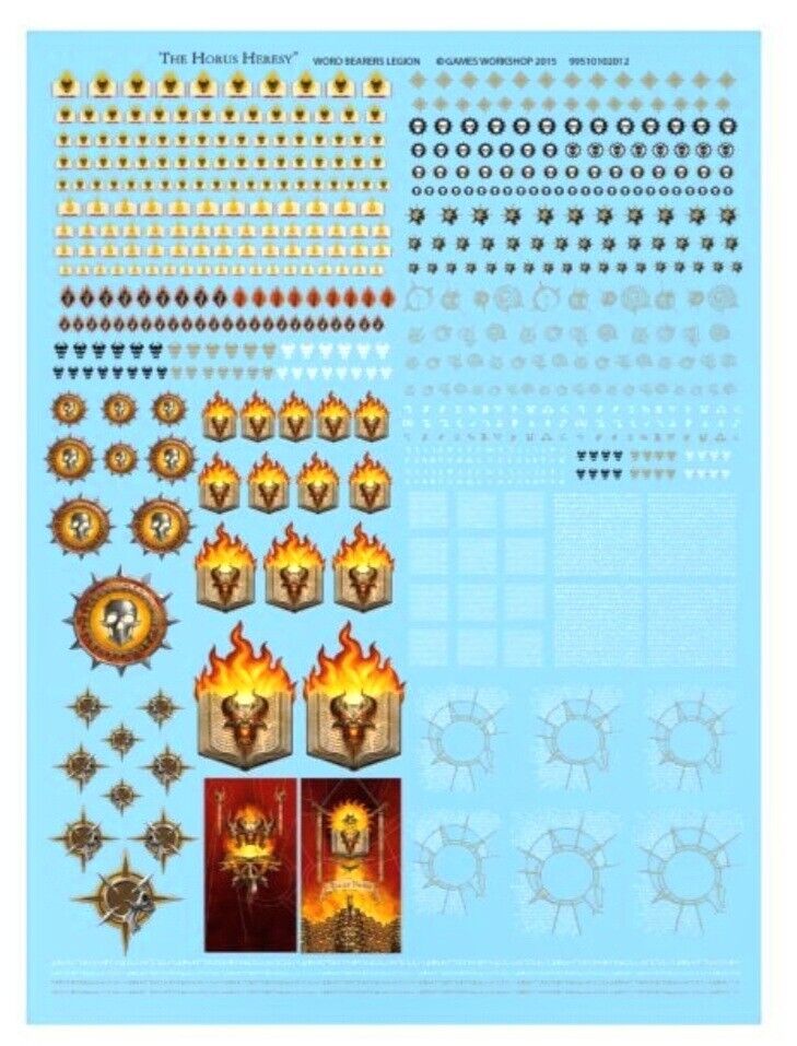 World Bearers Legion Decals Transfer Sheet Warhammer OOP WBGames