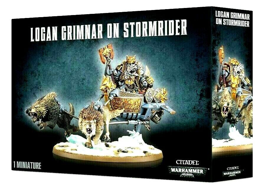 Logan Grimnar on Stormrider Space Wolves Warhammer 40K NIB!    WBGames