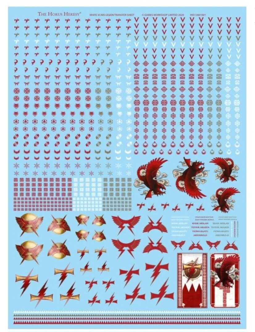 White Scars Legion Transfer Sheet Horus Heresy Warhammer     WBGames